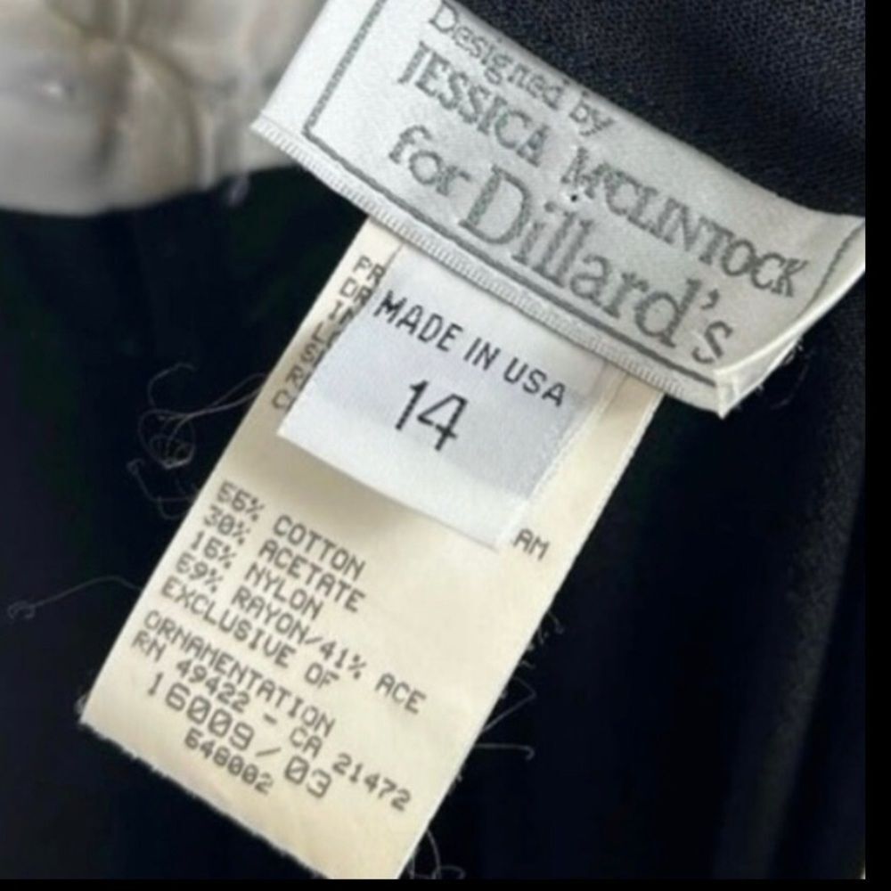 Jessica McClintock Dress Vintage 80s Gunne Sax Prom Wedding Graduation Size 14 - Picture 8 of 9